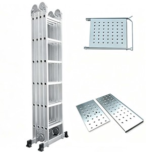 Échelle pliante multifonction en alliage d'aluminium durable 4x6, outil d'escalade pliable à charge lourde - Product Image 4