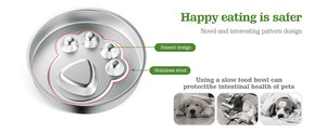 Nouveau Bol pour Animaux de Compagnie en Acier Inoxydable Écologique pour Alimentation Lente, Anti-Dérapant, Anti-Choc, Anti-Étouffement, Approvisionnement Immédiat, pour le Marché International - Product Image 5
