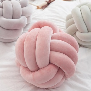 Fashion <strong>Trendy</strong> Ball <strong>Pillow</strong> Knot Cushion Ball Round Throw Knot <strong>Pillow</strong> for Living Room Decoration