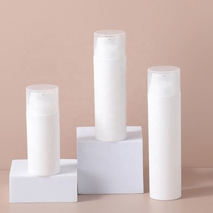 Wholesale Solid White 30ml <b>50ml</b> 80ml 100ml 150ml PP White Cylindrical Airless Pump <b>Bottle</b> - Product Image 4