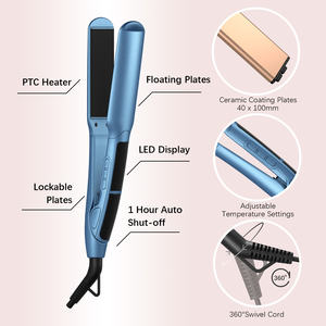 Hot Sale Haar glätter Keramik beschichtung Flacheisen 100-240V Spannung LED Salon Keramik Dampf Styler Haar Flacheisen Zauberstab - Product Image 3