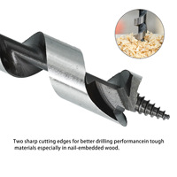 Foret hélicoïdal hexagonal Vulcan pour bois, à une seule dent, en acier à haute teneur en carbone, traité thermiquement pour le perçage du bois, 10*230mm