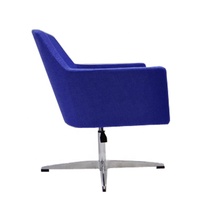 Table basse et chaise pivotantes en tissu bleu, design moderne 4 étoiles, pour intérieur