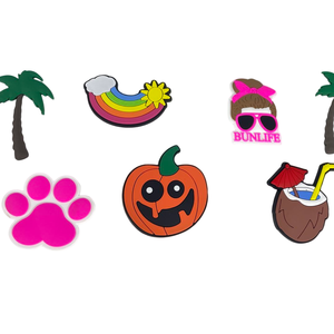Charm personalizado de fábrica con forma de calabaza, bonito accesorio de <span class=keywords><strong>coco</strong></span> y arcoíris, reliquias, en bolsa de playa - Product Image 1