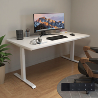 Bureau assis-debout électrique moderne 2026, réglable en hauteur, ergonomique, motorisé, avec plateau en noyer pour le bureau à domicile et le gaming