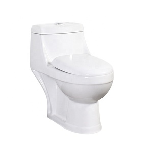 Modernes Einteiliges S-Trap P-Trap Sanitär-Keramik-<span class=keywords><strong>WC</strong></span> Runde Form Doppelspül-Funktion Verlängertes Becken Bodenstehendes <span class=keywords><strong>WC</strong></span> - Product Image 1