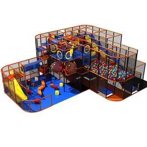 free design kids trampoline climbing slide soft balls play indoor playground playing maze area center for children