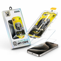 Protection d'écran en verre trempé anti-espion anti-reflet pour iPhone 15 Pro Max, avec chambre automatique anti-poussière