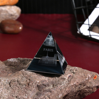 Pkcj-prisme pyramide en cristal gravé, clair, Triangle personnalisé poli en 3D, puissant, poids foncé