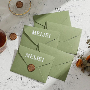 Sang Trọng Biểu Tượng Tùy Chỉnh Cảm Ơn Bạn Thẻ Kích Thước Màu Xanh Lá Cây Tông Kinh Doanh/Lời Mời Đám Cưới Quà Tặng Thiệp Chúc Mừng Thẻ Bao Bì Giấy Phong Bì - Product Image 2