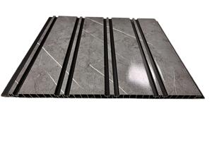 New design250mm Chiều rộng hạt gỗ PVC Trần dập nóng tráng Laminate tường ốp - Product Image 6