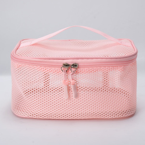 3Pcs Xem Thông Qua Rõ Ràng Túi Mỹ Phẩm Du Lịch Lớn Sinh Thái Thân Thiện Với Lưới Trang Điểm <span class=keywords><strong>Pouch</strong></span> Cho Phụ Nữ Người Đàn Ông Mùa Hè Bãi Biển Vệ Sinh Cá Nhân Trường Hợp Tùy Chỉnh - Product Image 1