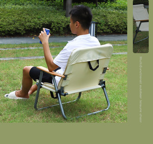 كرسي مينغ تشان للتخييم في الهواء الطلق قابل للطي للتنقل والصيد في رحلات مريحة - Product Image 3