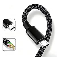 Kabel Type-C ke Micro USB Anyaman Kepang Pengisian Cepat & Sinkronisasi Data untuk Ponsel Panjang Dapat Disesuaikan