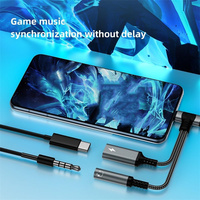 Adaptador de audio de 8 pines y tipo C a 3,5mm Adaptador de auriculares para teléfonos celulares Cable adaptador de auriculares 2 en 1