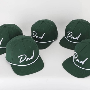 Gorra de béisbol bordada de 5 paneles personalizada, gorra Snapbacks de camuflaje con cuerda de algodón y patrón de Letras a la moda, para papá - Product Image 4