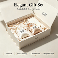 Sachet désodorisant suspendu d'intérieur de luxe en satin, parfum longue durée pour armoire, chambre et voiture