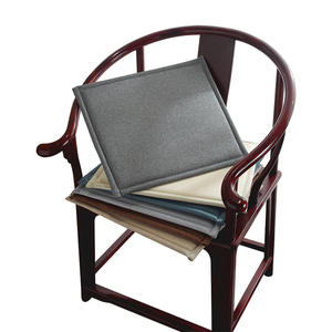 เบาะรองนั่งผ้าฝ้ายลินินสไตล์จีนแบบใหม่ ทรงสี่เหลี่ยม กันลื่น สีพื้น ไส้ใยโพลีเอสเตอร์ ใช้ได้ทั้งในห้องนั่งเล่นและสำนักงาน - Product Image 3