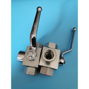 Válvula de Bola Hidráulica de Alta Presión de Tres Vías KHB3K G1 4 3 8 1 2 3 4 G1 G1 1 4 Rosca Interna - Product Image 2