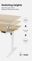 Support de bureau électrique à double moteur 3 étages 2 pieds tube carré levage vertical réglable en hauteur