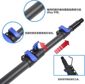 12 피트 높은 도달 탄소 섬유 확장 극 3.5-12 FT 거미줄 먼지떨이 패턴 거미 웹 브러시 클리너 제작 서비스 - Product Image 6