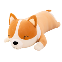 Peluche Corgi géante, coussin long à câliner, poupée en tissu doux, décoration Saint-Valentin