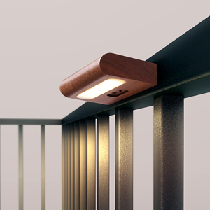 Lumières LED solaires pour jardin, patio et chemin d'éclairage toutes saisons <span class=keywords><strong>Veilleuse</strong></span> murale en bois écologique rechargeable pour <span class=keywords><strong>la</strong></span> maison - Product Image 4