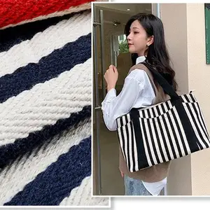 Spot Terylene Yarn-Dyed Stripe Reinforced Herringbone Twill Handbag Bag Home Decoration Yarn-Dyed Striped Fabric
