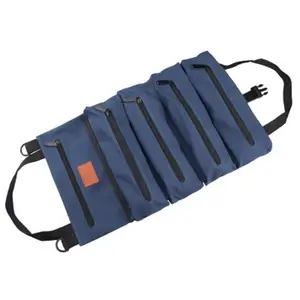 Tuval Roll-up alet çantası çok amaçlı aracı rulo çantası alet düzenleyici taşıma çantası araba motosiklet depolama anahtarları