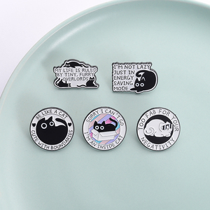 Sming Pins <span class=keywords><strong>Mi</strong></span> <span class=keywords><strong>vida</strong></span> está gobernada por Tiny Furry Overlords Esmalte Pin Demasiado FAB para tu negatividad Rechazar Insignia <span class=keywords><strong>de</strong></span> broche <span class=keywords><strong>de</strong></span> gato positivo - Product Image 3