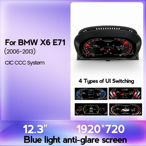 12.3 pollici HD LCD cruscotto tachimetro digitale Cluster LINUX sistema per <span class=keywords><strong>BMW</strong></span> <span class=keywords><strong>X6</strong></span> <span class=keywords><strong>E71</strong></span> 2006-2013 facile installazione - Product Image 3