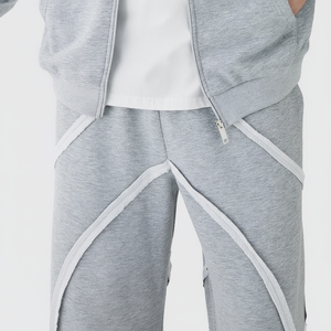 Populaire automne hiver hommes doublure conçu pantalons de survêtement coton polaire épais pantalon avec poches pour garçons taille élastique Joggers - Product Image 1