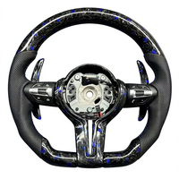 Volant de direction à fond plat en fibre de carbone LED pour BM/W G30 G31 G38 G05 X5, accessoires de course et de mise à niveau