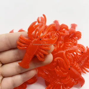 100pcs Floating Water Rubber Kids Bath Funny Simulation Fishing Floating Lobster Toy