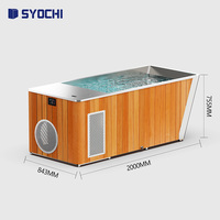 Baignoire de plongeon froid G5 Ice Bath, refroidisseur d'eau réglable 3-42°C, pompe basse tension, filtration intégrée, revêtement en acier inoxydable 304