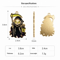 Porte-clés d'Halloween, pendentif figurine fantôme fluorescente du Dieu de la Mort, cadeau souvenir