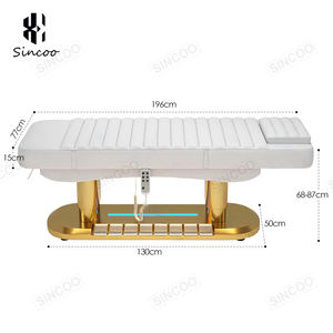 Modern Luxury Beauty Salon Furniture with LED Foot Control Electric Black Spa Facial Care Bed Medical Facial Massage Bed - Product Image 6