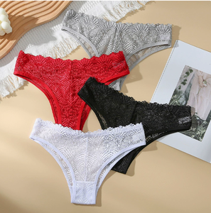 Mutandine da donna a vita bassa in pizzo, intimo invisibile senza cuciture in nylon con taglie S/M/L/XL - Product Image 1