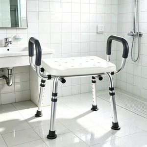 Tabouret de douche Vikangsheng en alliage d'aluminium, réglable en hauteur, avec accoudoirs, pour personnes âgées et handicapées, équipement de sécurité pour la salle de bain - Product Image 2