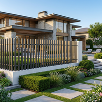 Panneau de clôture moderne pour villa, en acier galvanisé, facile à assembler, dimensions personnalisables, modélisation 3D