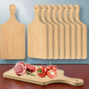 Planches à découper durables en acacia, rectangulaires, avec poignée en bois, plateau de service fin de 1,3 cm pour la présentation de viande et de fruits, pack combiné - Product Image 2