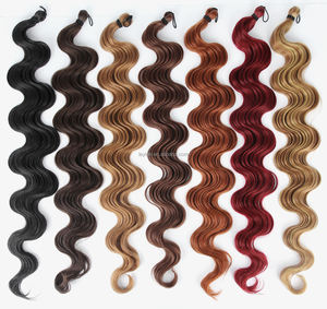 Premium High Temperature Fiber 24 Inches 100g Body Wave <strong>Braiding</strong> <strong>Hair</strong> Synthetic <strong>Hair</strong> Extensions for Boho Box Braid - Product Image 1