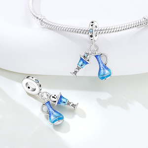 Original White Copper <b>Bead</b> <b>Bracelet</b> - DIY Blue Galaxy Cocktail Decorative Jewelry, Personalized Women's Jewelry - Product Image 5