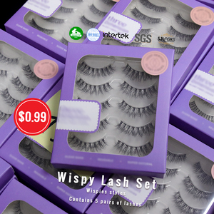 <strong>Half</strong> Lashes Mink Natural Cat Eye Wispy False <strong>Eyelashes</strong> Fluffy Volume Strip Fake <strong>Eyelashes</strong> Corner Eye Lashes - Product Image 2