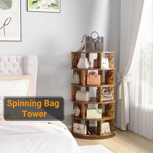 Popular 5-tier rotating <b>shoe</b> rack, wooden wardrobe <b>shoe</b> cabinet, tower style, <b>space</b>-<b>saving</b> <b>shoe</b> cabinet - Product Image 1