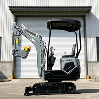Excavator Mini 1.2 Ton Laris Manis, Mesin Penggali Kecil Bersertifikasi CE EPA Euro 5, Excavator Hidrolik Multifungsi Beroda Rantai Dengan Bucket