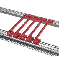 RDEKONO Rails de guidage accessoires type 1,8 mm 160 mm Rouge Clips ESD CPCI Composants de boîtier de sous-rack 64560-005 Schroff Nvent
