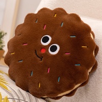 Usine En Gros Doux Chocolat Biscuits Décor Oreiller Cookie En Forme D'oreiller Maison Canapé En Peluche Oreiller