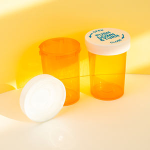 Flacon en plastique sur mesure pour médicaments sur ordonnance, flacon de médicament en plastique avec bouchon réversible - Product Image 1