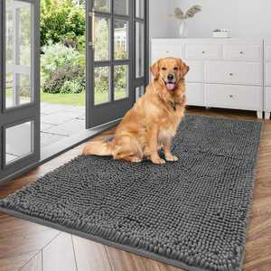Tapis de porte rafraîchissant pour chien, patins boueux, super absorbant, fibre ultra-fine, antidérapant, lavable, tapis moderne pour animaux de compagnie, séchage rapide, patins à neige - Product Image 1
